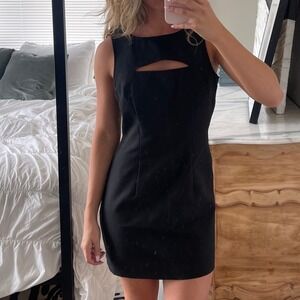 Vintage 90s XOXO Front Bust Cutout Sleeveless Preppy Mini Dress